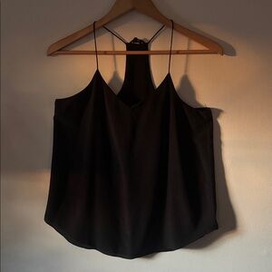 Elegant Silk Black Women's Top